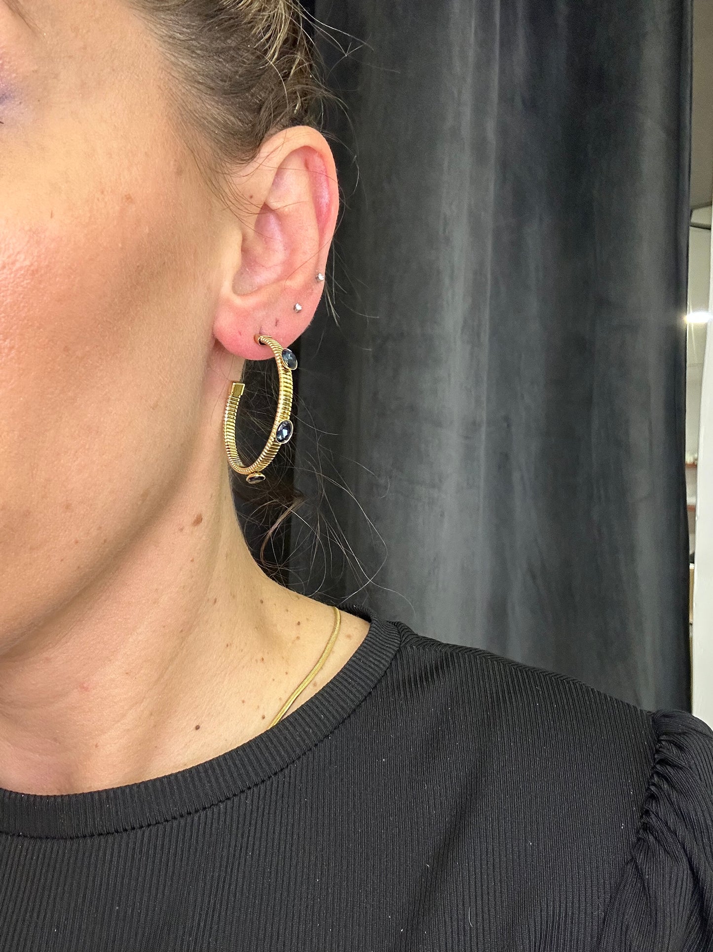Orecchini a cerchio con strass