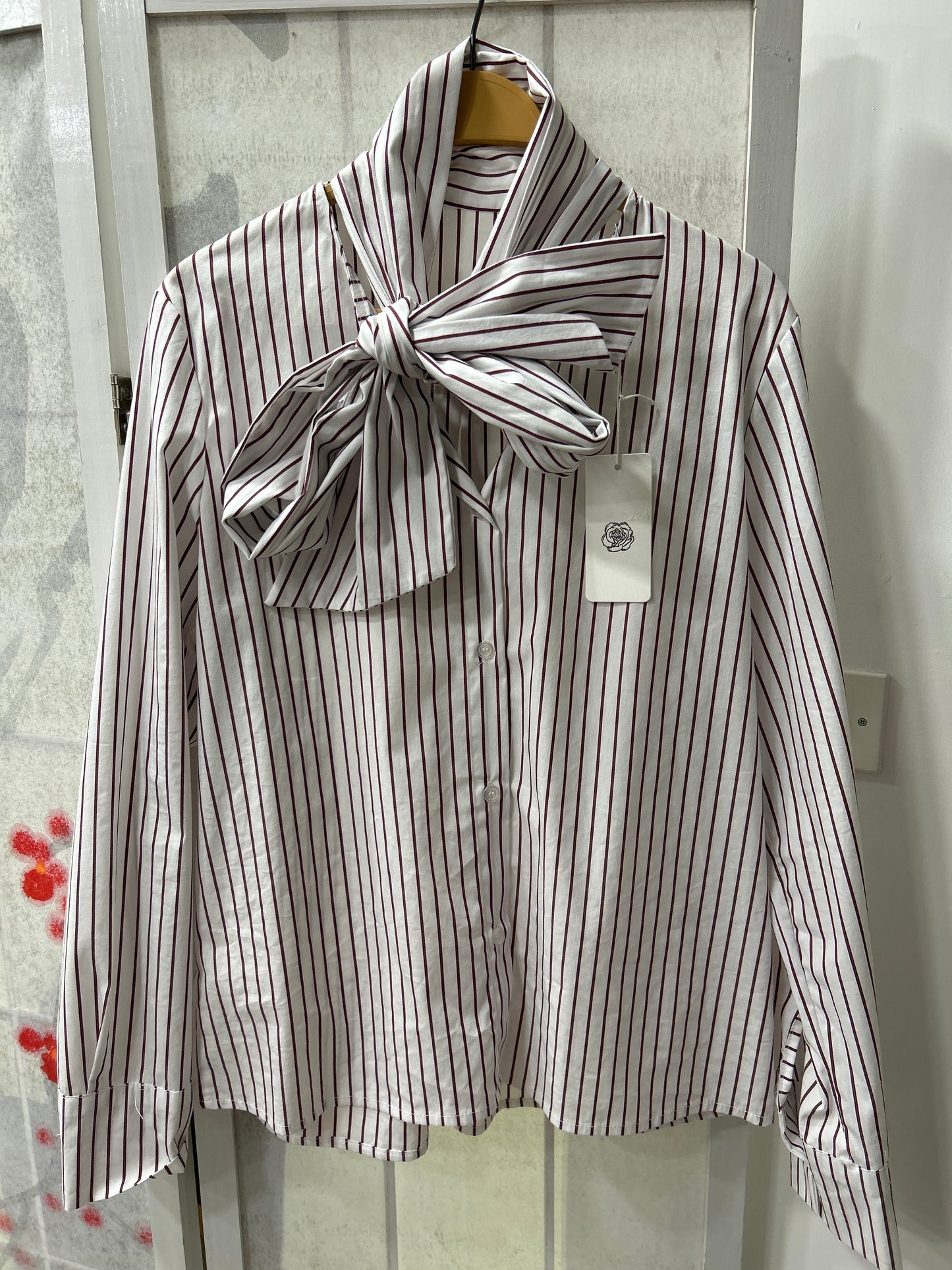 Camicia oversize con fiocco