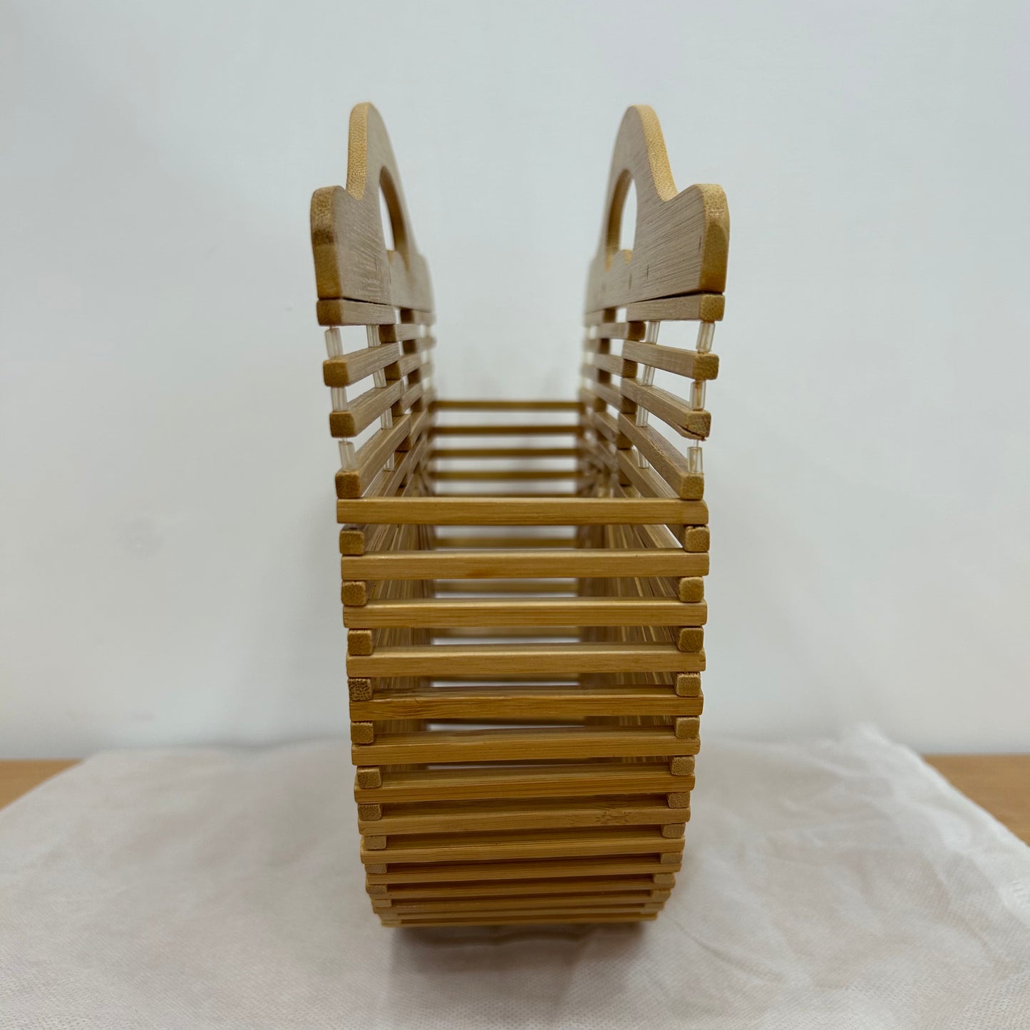 Borsa in bamboo a ventaglio