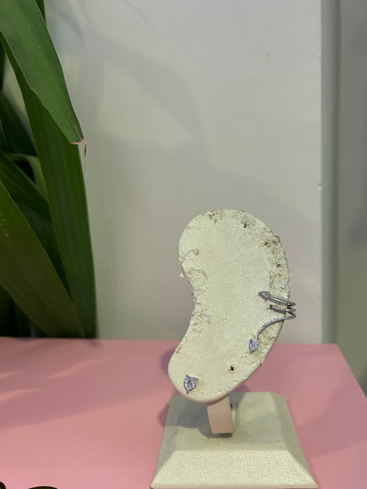 Earcuff strassini silver