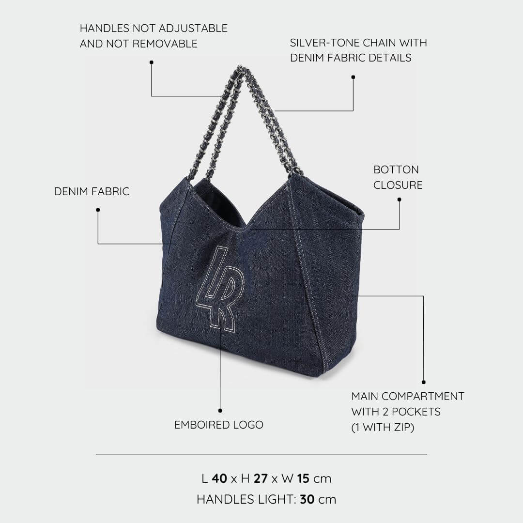 Shopping bag a spalla - CORINNE DENIM Dark Blue