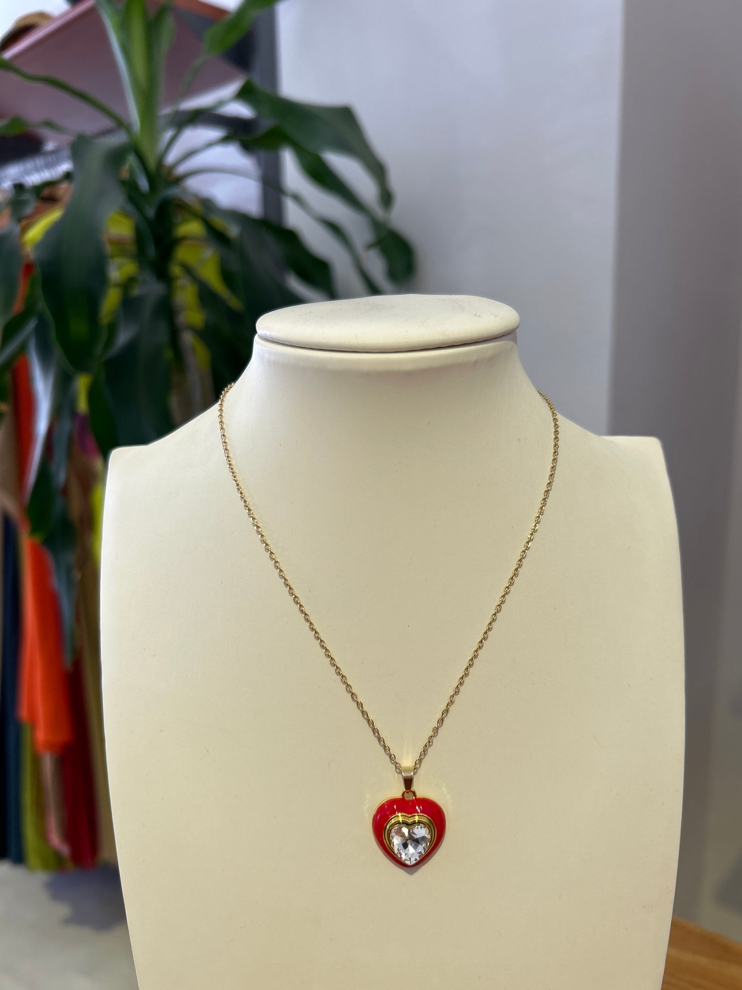 Collana cuore diamante
