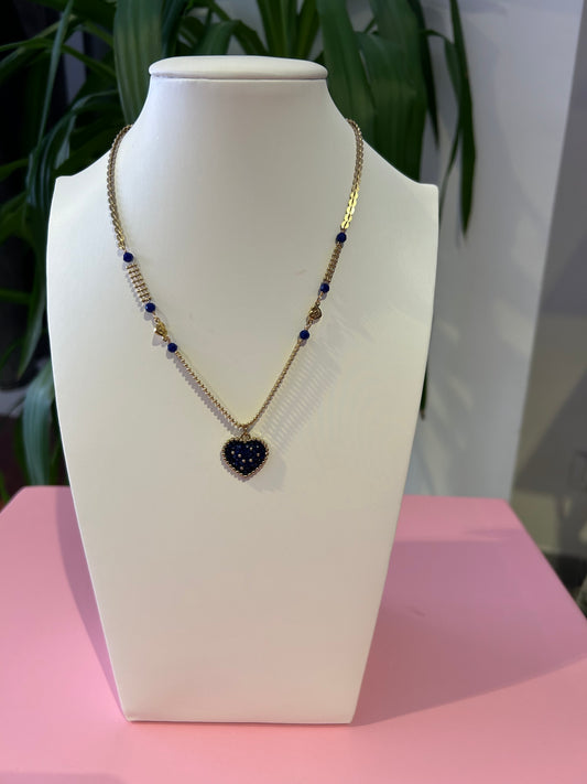 Collana blue heart