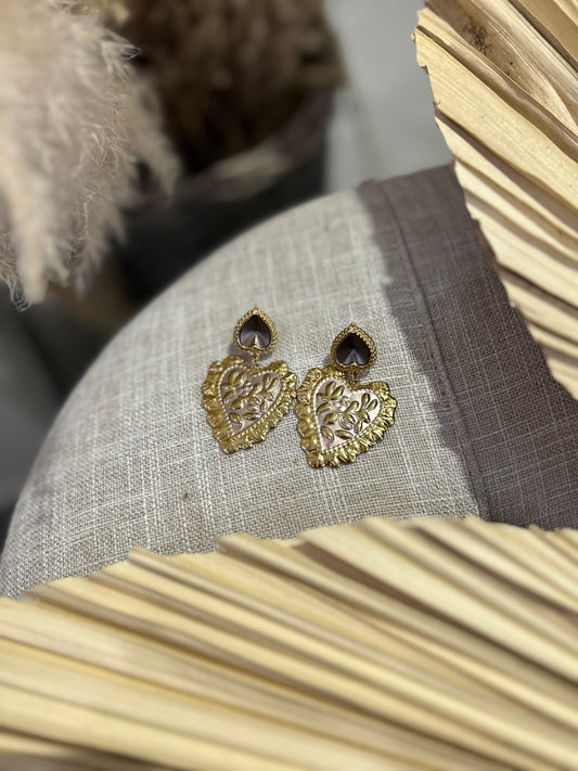 Orecchini Cuore Sacro Gold