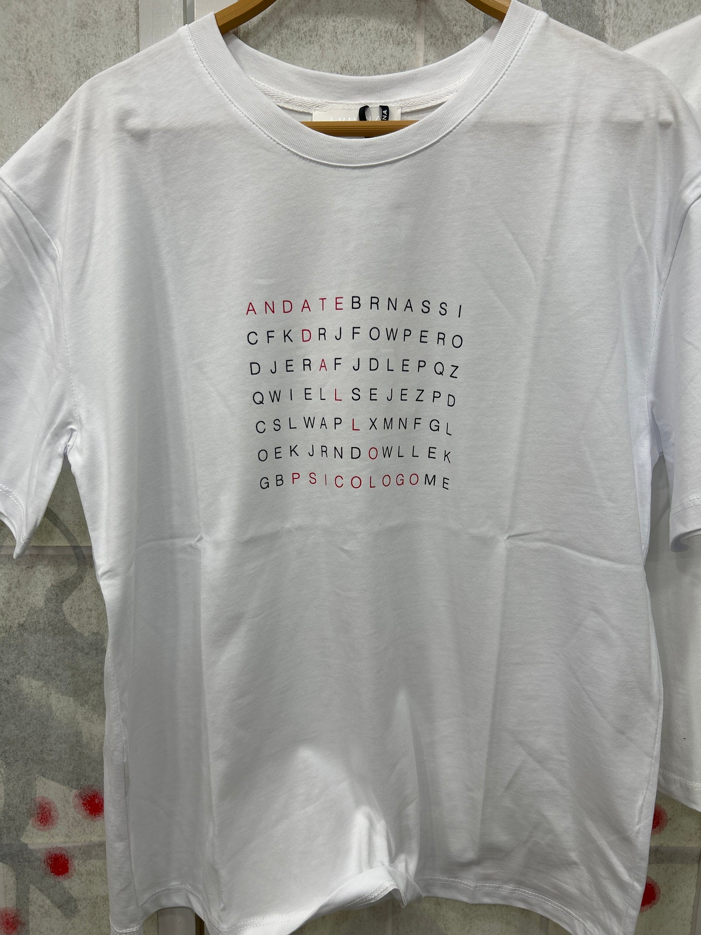 T-shirt Lumina scritte