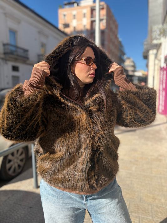 Pelliccia con maniche