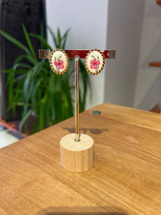 Orecchini fiori rosa