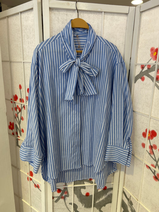Camicia oversize con fiocco
