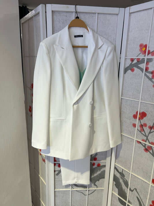 Tailleur doppiopetto bianco