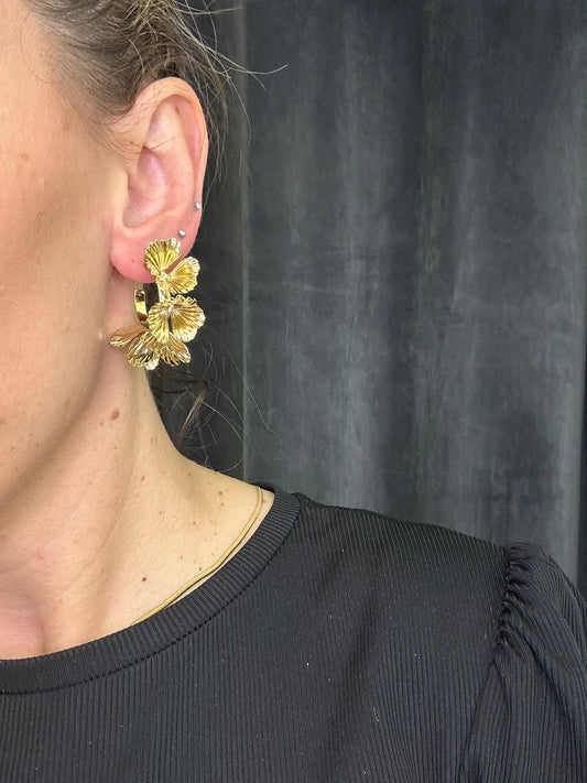 Orecchini metallic Flowers