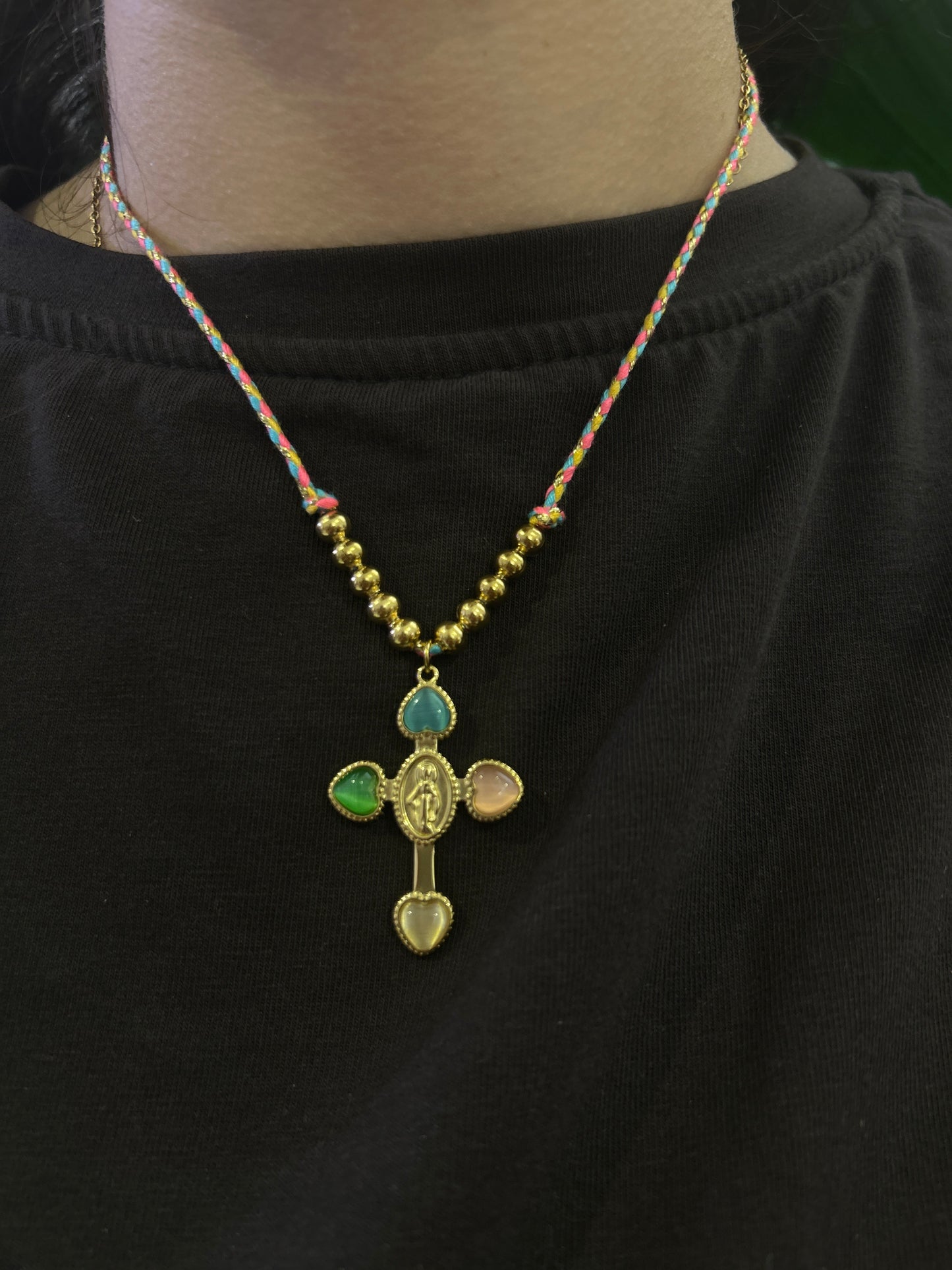 Collana Croce Multicolor
