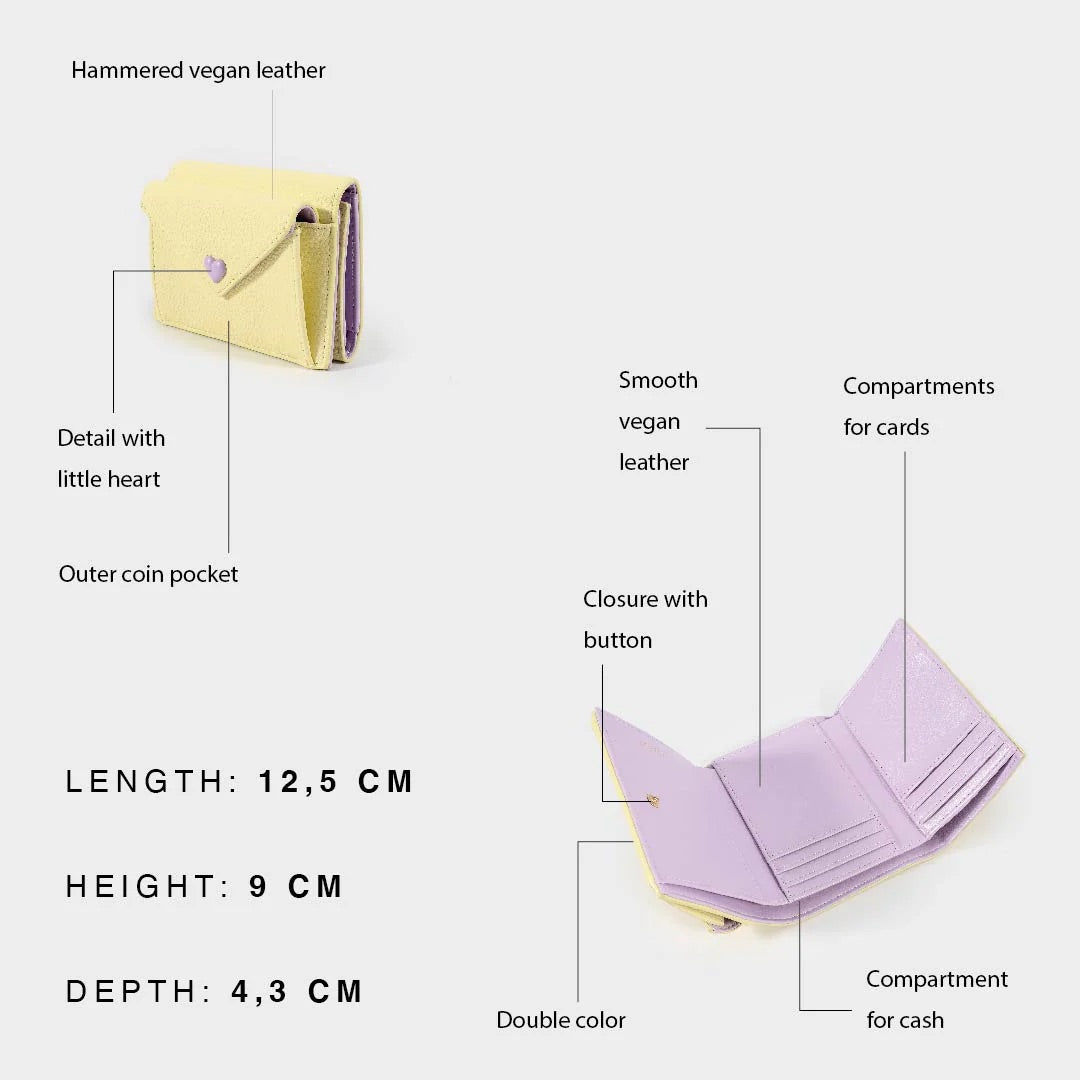 Portafoglio in similpelle HEART WALLET - cuoio