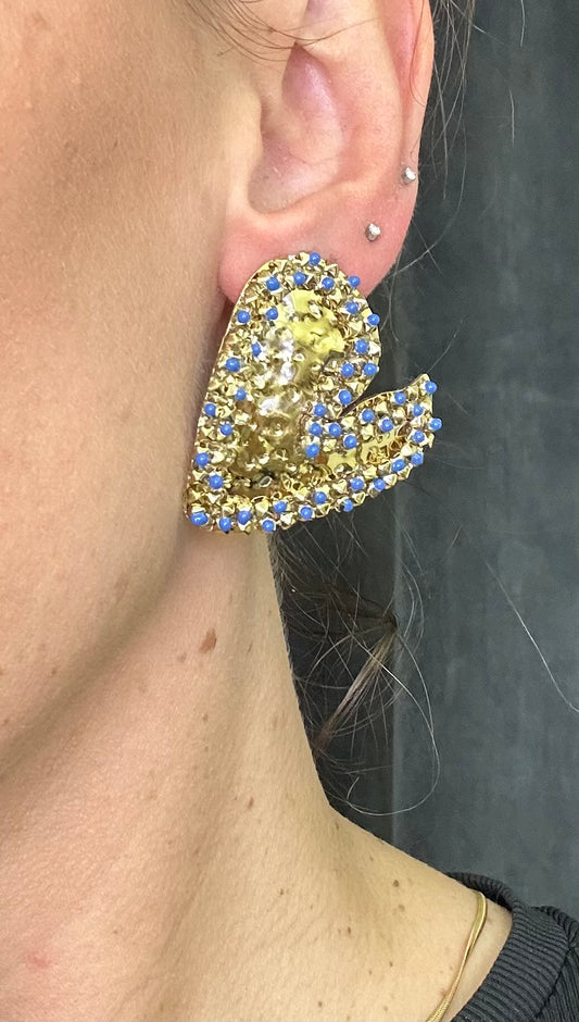 Orecchini metallic heart